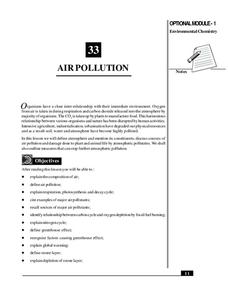 Air Pollution Handout Air Pollution Handout