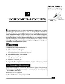 Environmental Concerns Handout Environmental Concerns Handout