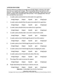 Anticipation Guide Lesson Plan Anticipation Guide Lesson Plan