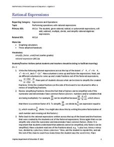 Rational Expressions Lesson Plan Rational Expressions Lesson Plan