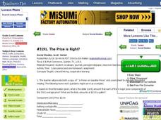 The Price is Right? Lesson Plan The Price is Right? Lesson Plan