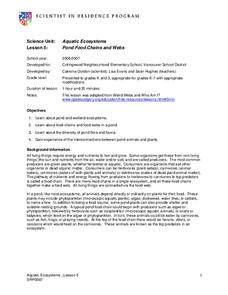 Aquatic Ecosystems Lesson Plan Aquatic Ecosystems Lesson Plan