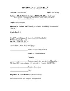 Area And Perimeter Lesson Plan Area And Perimeter Lesson Plan