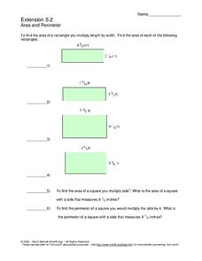 Area and Perimeter Worksheet Area and Perimeter Worksheet
