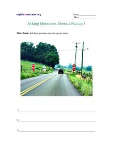 Asking Questions About a Picture 1 Worksheet Asking Questions About a Picture 1 Worksheet