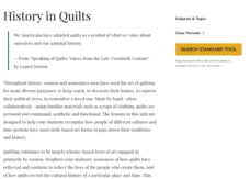 History in Quilts Lesson Plan History in Quilts Lesson Plan