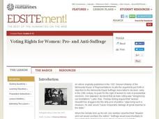 Voting Rights for Women: Pro- and Anti-Suffrage Lesson Plan Voting Rights for Women: Pro- and Anti-Suffrage Lesson Plan