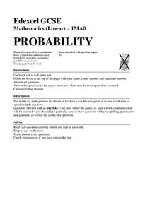 Probability Assessment Probability Assessment