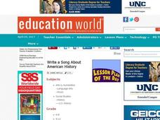 Write a Song About American History Lesson Plan Write a Song About American History Lesson Plan