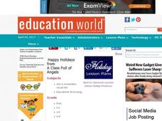 Happy Holidays from a Class Full of Angels Lesson Plan Happy Holidays from a Class Full of Angels Lesson Plan