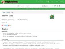 Baseball Math Lesson Plan Baseball Math Lesson Plan