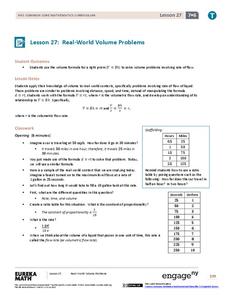 Real-World Volume Problems Lesson Plan Real-World Volume Problems Lesson Plan