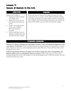 Issues of Asylum in the U.S. Lesson Plan Issues of Asylum in the U.S. Lesson Plan