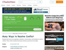Many Ways to Resolve Conflict Lesson Plan Many Ways to Resolve Conflict Lesson Plan