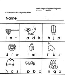 Beginning Consonants Lesson Plan Beginning Consonants Lesson Plan