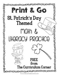 St. Patrick's Day Themed Math and Literacy Practice Printables St. Patrick's Day Themed Math and Literacy Practice Printables