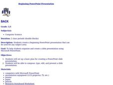 Beginning PowerPoint Presentation Lesson Plan Beginning PowerPoint Presentation Lesson Plan