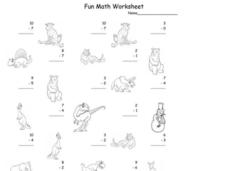 Beginning Subtraction Worksheet Beginning Subtraction Worksheet