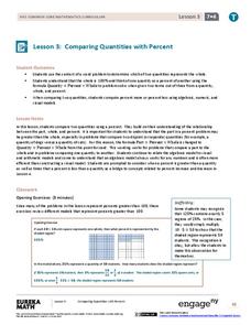 Comparing Quantities with Percent Lesson Plan Comparing Quantities with Percent Lesson Plan