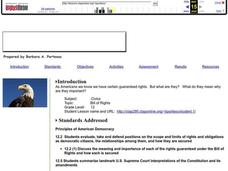 Bill of Rights Lesson Plan Bill of Rights Lesson Plan