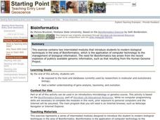Bioinformatics Lesson Plan Bioinformatics Lesson Plan