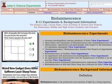 Bioluminescence Lesson Plan Bioluminescence Lesson Plan