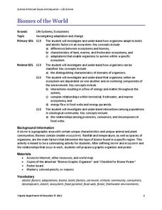 Biomes of the World Lesson Plan Biomes of the World Lesson Plan