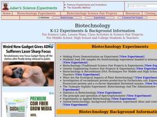 Biotechnology Lesson Plan Biotechnology Lesson Plan