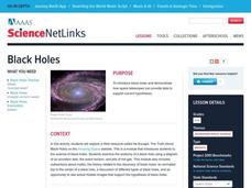 Black Holes Lesson Plan Black Holes Lesson Plan