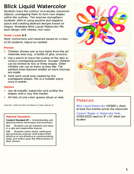 Blick Liquid Watercolor Lesson Plan Blick Liquid Watercolor Lesson Plan
