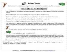 Board Game Worksheet Board Game Worksheet