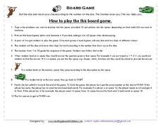 Board Game Worksheet Board Game Worksheet