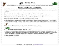 Board Game Worksheet Board Game Worksheet