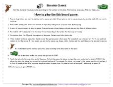 Board Game Worksheet Board Game Worksheet
