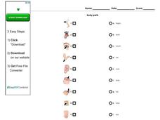 Body Parts Worksheet Body Parts Worksheet