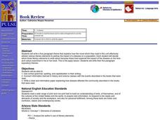 Book Review Lesson Plan Book Review Lesson Plan