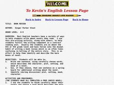Book Review Lesson Plan Book Review Lesson Plan
