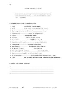 Borrow and Lend Exercise Worksheet Borrow and Lend Exercise Worksheet