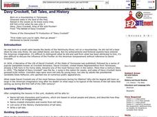 Born on a Mountaintop? Davy Crockett, Tall Tales, and History Lesson Plan Born on a Mountaintop? Davy Crockett, Tall Tales, and History Lesson Plan