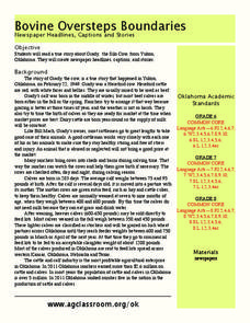 Bovine Oversteps Boundaries Lesson Plan Bovine Oversteps Boundaries Lesson Plan