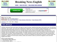 Breaking News English: British Food Interactive Breaking News English: British Food Interactive