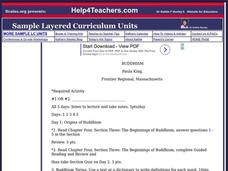 BUDDHISM Lesson Plan BUDDHISM Lesson Plan