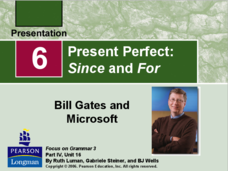 Present Perfect: Since and For PPT Present Perfect: Since and For PPT