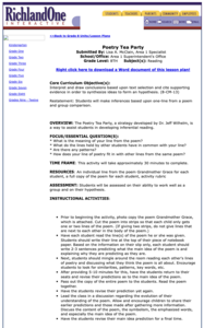 Poetry Tea Party Lesson Plan Poetry Tea Party Lesson Plan