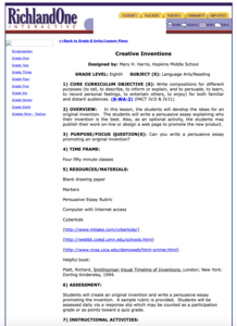 Creative Inventions Lesson Plan Creative Inventions Lesson Plan