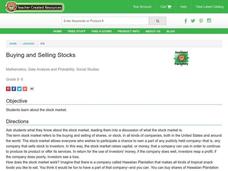 Buying and Selling Stocks Lesson Plan Buying and Selling Stocks Lesson Plan