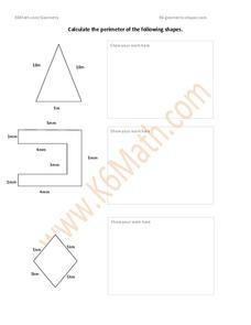 Calculate Perimeter Worksheet Calculate Perimeter Worksheet