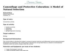 Camouflage and Protective Coloration: A Model of Natural Selection Lesson Plan Camouflage and Protective Coloration: A Model of Natural Selection Lesson Plan