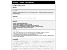 Can You Picture This? Lesson Plan Can You Picture This? Lesson Plan