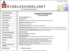 Capital Punishment Lesson Plan Capital Punishment Lesson Plan